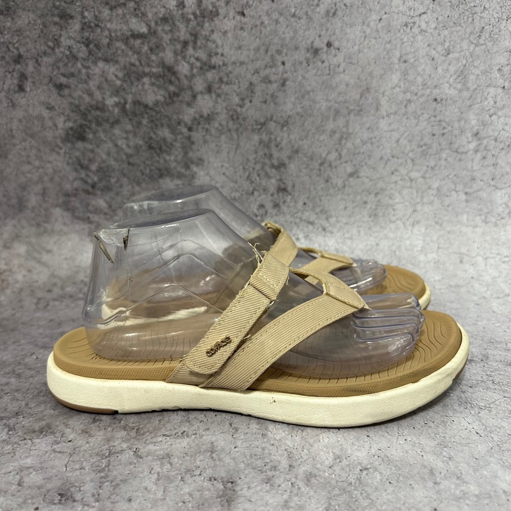 COFACE Orthopedic Sandals Womens 9 Beige Yoga Mat Memory Foam Adjustable